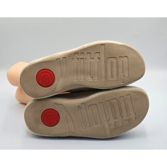 FitFlop Women's Beige  Wool Felt Shuv Clogs Beige Slip-On Mules Size 9 2693 - Picture 7 of 16